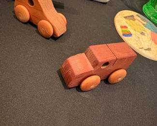 Hand-Carved Wooden Toy Cars