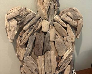 Handmade Driftwood Turtle Wall Art
