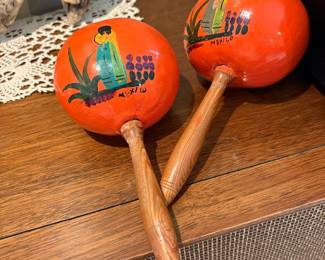 Hand-Painted Mexican Maracas