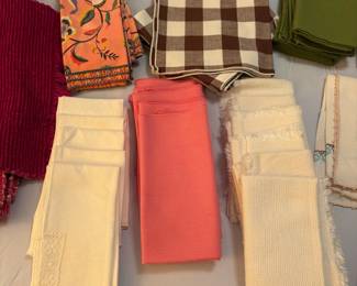 Assorted Fabric Napkins and Table Linens