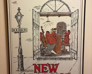 Le Vieux Carré New Orleans Jazz Print by G. B. Luttrell (1978)