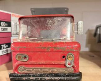 Louis Marx "Powerhouse" Pressed Steel Hydraulic Dump Truck Toy