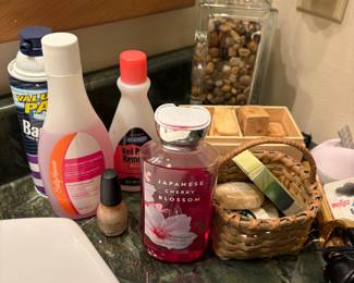 Bath & Body Works Japanese Cherry Blossom Shower Gel and Sally Hansen Strengthening Nail Polish Remover Set