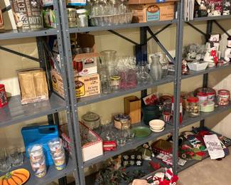 Assorted Glass Jars and Kitchenware