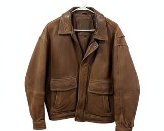 Vintage Brown Leather Bomber Jacket - Wilson's Leather Adventure Bound