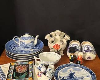 Royal Delft Plate Tuplie Vase and Other Scandinavian Collectibles