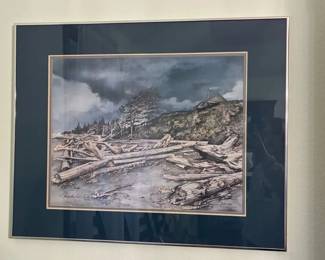 Kalaloch Beach Watercolor Print