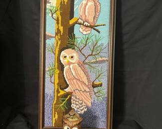 Owl Embroidered Art Mats Jonasson Owl Figurine and More