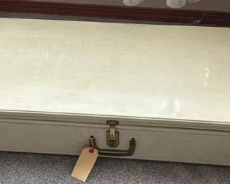 Vintage Cream Color Hard Shell Suitcase