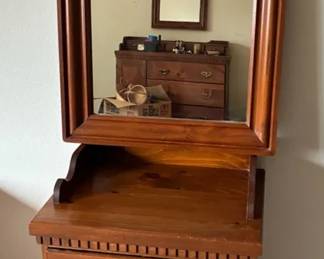 Mirror And Nightstand
