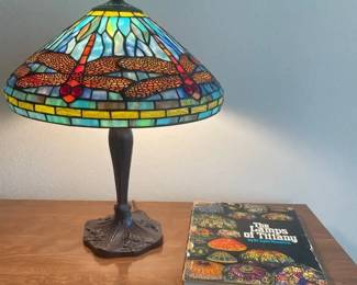 Dale Tiffany Dragonfly Lamp and Tiffany Coffee Table Book
