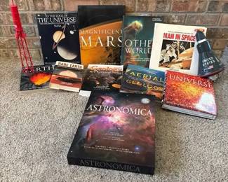 Astronomica Mars Man In Space Geology Coffee Table Books and Model
