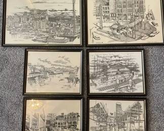 Christopher Paul Bollen Ink Drawings Puget Sound