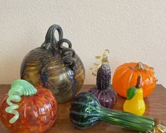 Handblown Glass Fruit and Vegetables