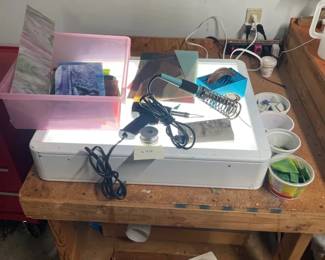 Stained Glass Crafting Lot  Tools and Materials