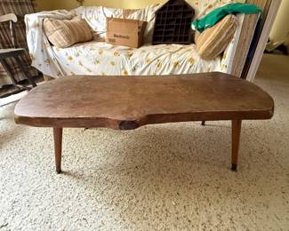 Live-edge wood coffee table