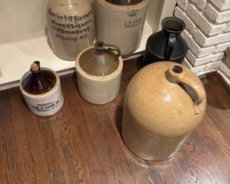 Stoneware jugs in various sizes
