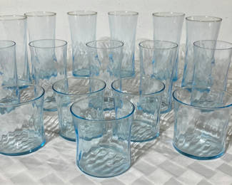 Lot 58: Light Blue Glass Tumblers