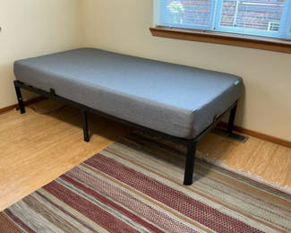 Lot 30: Twin Siena Mattress and Metal Bed Frame