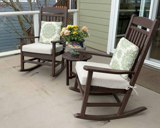 Lot 41: Two Adirondack Rockers, made from TREX