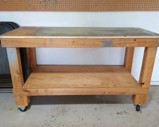 Lot 92: Rolling work table