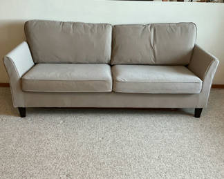 Lot 20: Three-Seat Upholstered Sofa By IKEA.