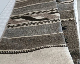 Lot 62: Southwest woven wool throw blanket