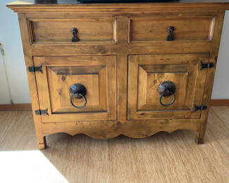 Lot 7: Rustic Mexican Pine Buffet
