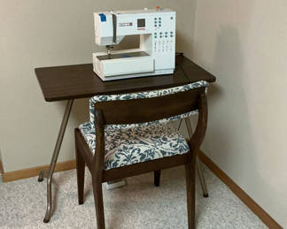 Lot 17: Bernina Patchwork Edition 140 Sewing Machine with Table, Chair, and Accessories