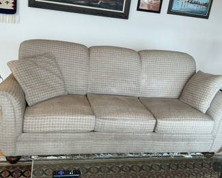 Lot 10: Flexsteel Fabric Sofa & Love Seat