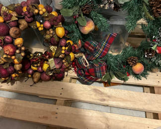 Lot 41: Fruit-Decorated Christmas Wreaths