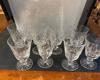 Lot 67: Crystal-cut Glass Stemware Set