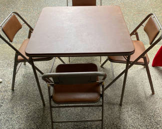 Lot 30: Card Table and Chairs