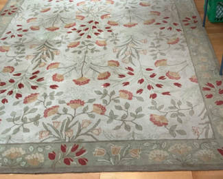 Lot 56: Wool Floral Area Rug