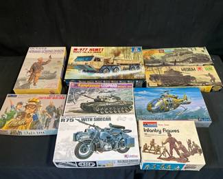Assorted Model kits feat. Monogram, Italeri, Etc.