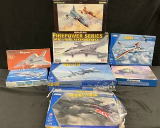 Assorted Model Airplanes Brands Kinetic, Alpha, Lindbergh  More Feat Mirage IIIC  XF88 Voodoo