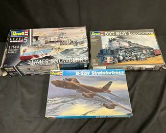 Revell Train, Ship , And Plane Trio