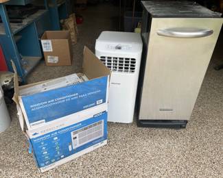 Air conditioners, trash, compactor