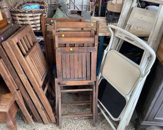 Lots of wood chairs