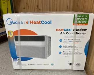 Midea 23,200 BTU Smart Window AC Cools up to 1500 sq. ft. with Heater