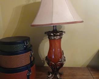 ORANGE GLASS LAMP