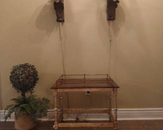 ELECTRIC SCONCES AND VINTAGE TABLE