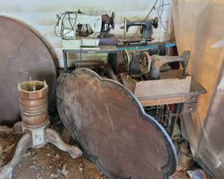 SEWING MACHINE, TABLES