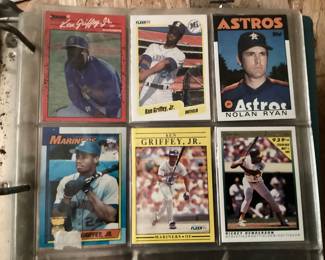 ALBUM OF BASEBALL CARDS, 1990s FLEER RICKEY HENDERSON, WILL CLARK, RYNE SANDBERG, ROGER CLEMMONS, WADE BOGGS,