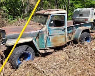 1949 WILLYS JEEP PICKUP 4x4 Miles: N/A Engine: IN-LINE V6 Color: Rust color 1949-52 Willys Jeep 4x4 Pickup Truck Barn Find Restoration Project Truck with inline 6 cylinder, NO TITLE