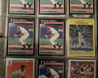 ALBUM OF BASEBALL CARDS, 1990s FLEER RICKEY HENDERSON, WILL CLARK, RYNE SANDBERG, ROGER CLEMMONS, WADE BOGGS,