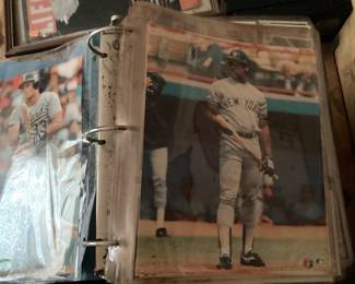 ALBUM OF BASEBALL CARDS, 1990s FLEER RICKEY HENDERSON, WILL CLARK, RYNE SANDBERG, ROGER CLEMMONS, WADE BOGGS,