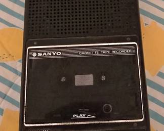 1970s Sanyo Slim1 portable cassette tape player/recorder