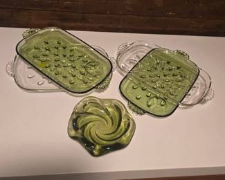 1950s snack trays by Hazel-Atlas Glass Co
