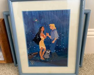 Disney's Pocahontas 1995 Commemorative Lithograph Framed